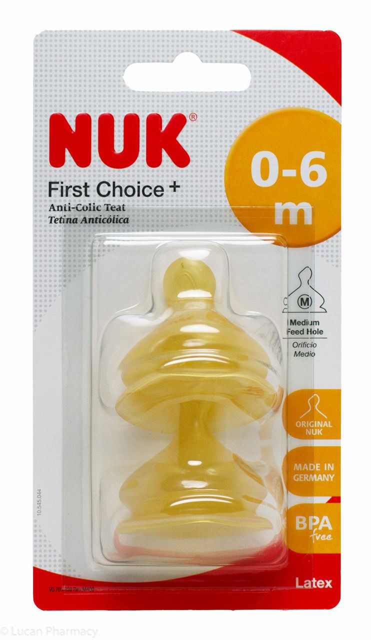 Nuk first choice bottle with deals latex teat