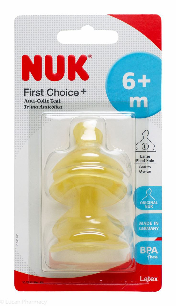 NUK TETINA LATEX FIRST CHOICE 6M+ 2L 3U - Farmacia Tinoco