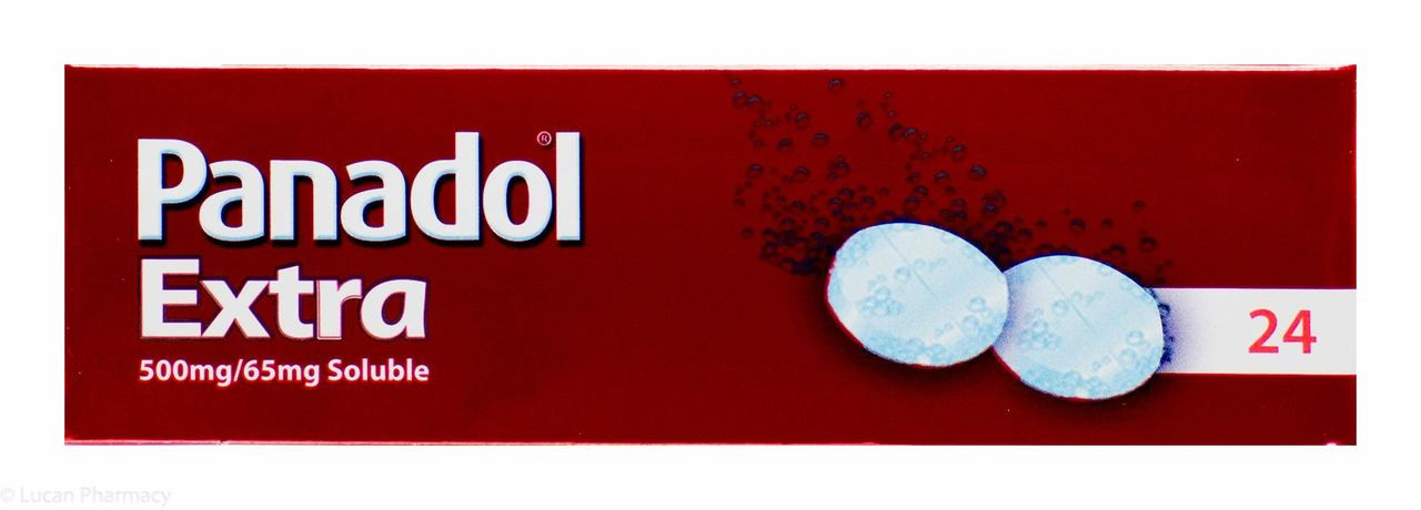 Panadol® Extra Soluble 500mg/65mg (Paracetamol/ Caffeine) - 24 Soluble ...