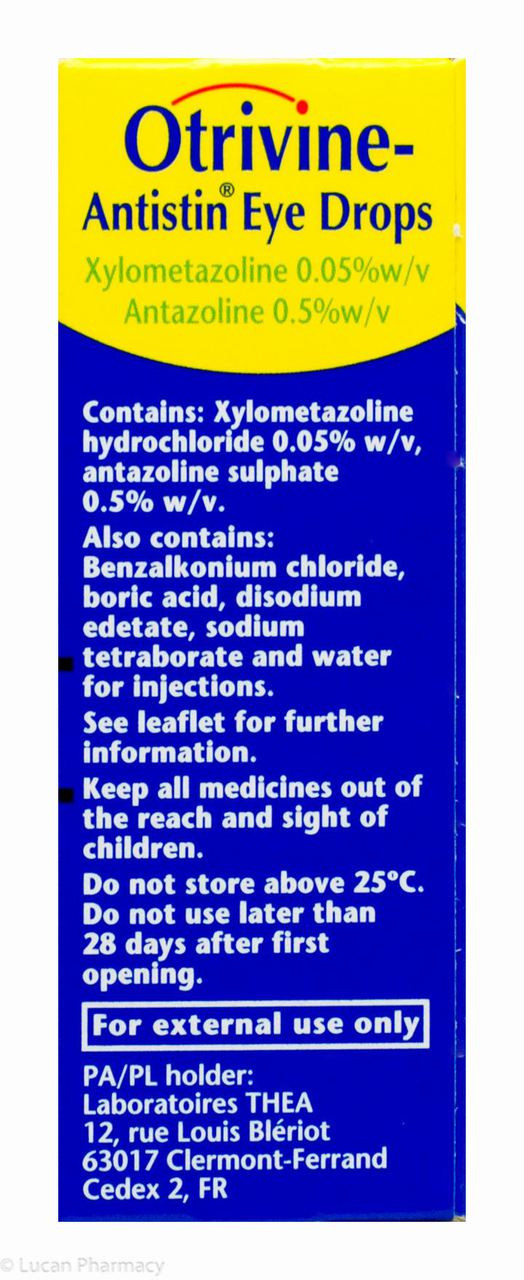Otrivine Antistin® Eye Drops for Hayfever & Allergies 10ml P Lucan