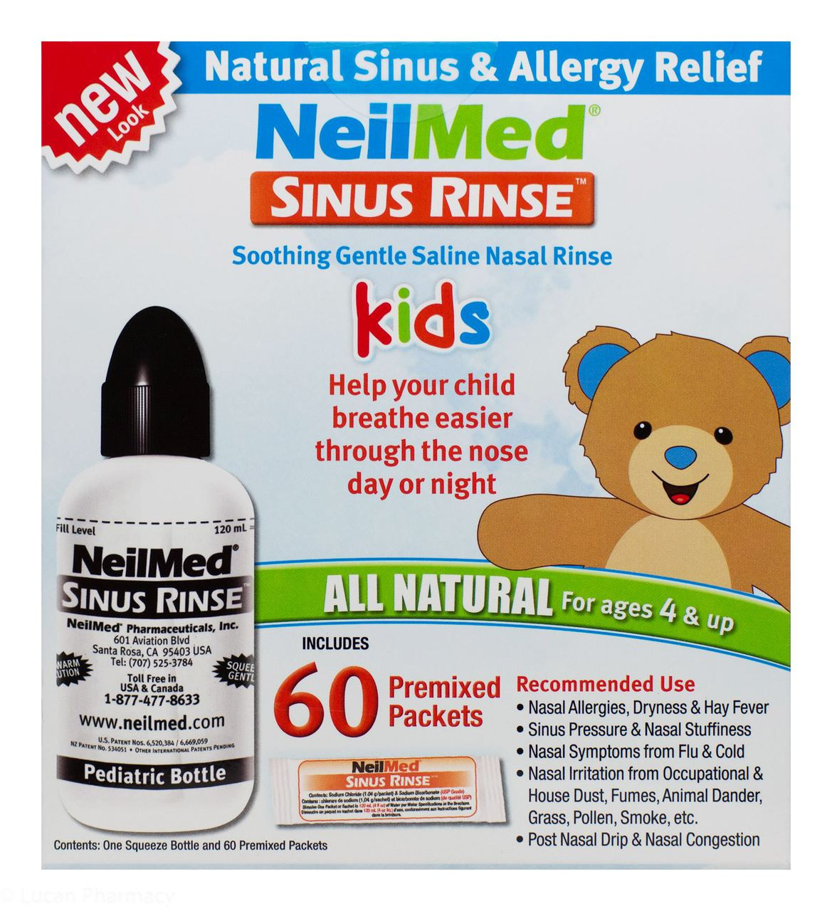 NeilMed® Sinus Rinse Kids Kit 1 Bottle + 60 Sachets Lucan Village