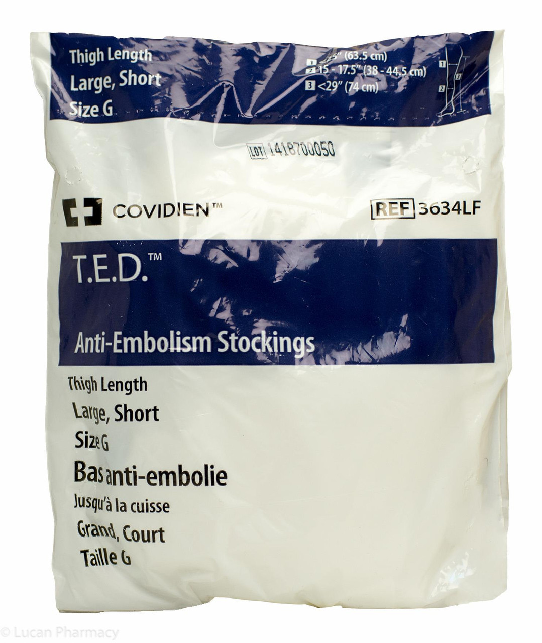 T.E.D.® AntiEmbolism Stockings Thigh Length Large Short (Size G) 1