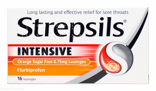 Strepsils® Intensive Lozenges Sugar Free Orange Flavour - 16 Lozenges #P