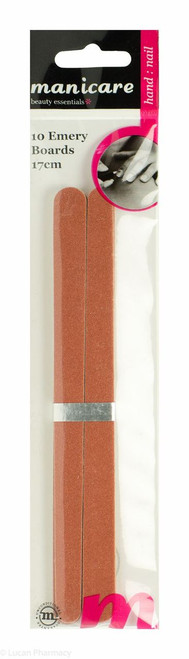 Manicare 17cm Emery Boards - Pack of 10
