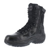 REEBOK BLACK 8" STEALTH BOOT SIDE ZIP COMP TOE BOOTS RB8874