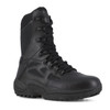 REEBOK BLACK 8" STEALTH BOOT SIDE ZIP SOFT TOE BOOTS RB8875