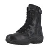REEBOK BLACK 8" STEALTH BOOT SIDE ZIP SOFT TOE BOOTS RB8875