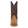 DAN POST GRIT FULL QUILL OSTRICH TAN/DARK BROWN MEN'S COWBOY BOOTS DP7121 
