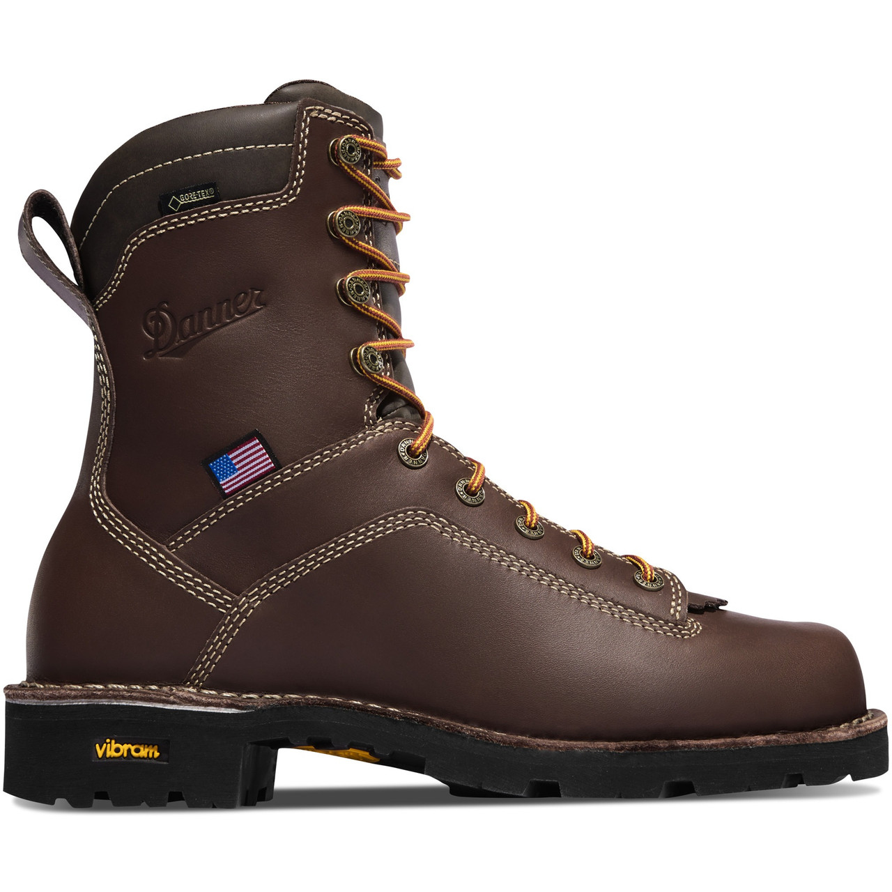 DANNER® QUARRY USA 8" BROWN WATERPROOF WORK BOOTS 17305