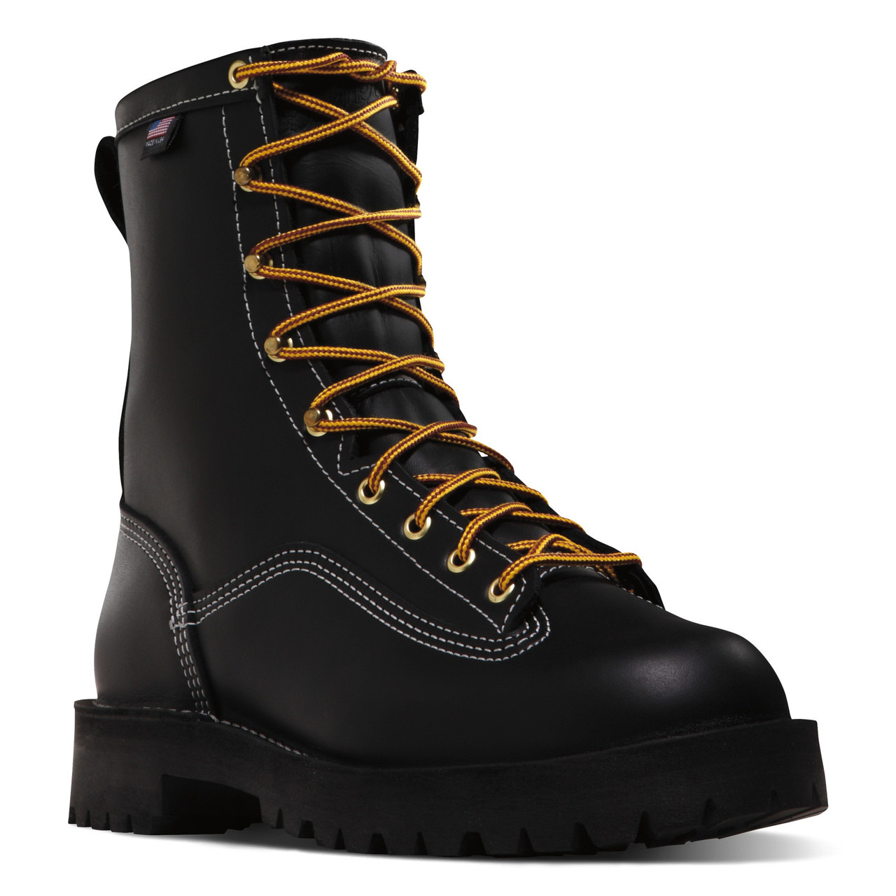 DANNER® SUPER RAIN FOREST BLACK 8" WATERPROOF WORK BOOTS 11500