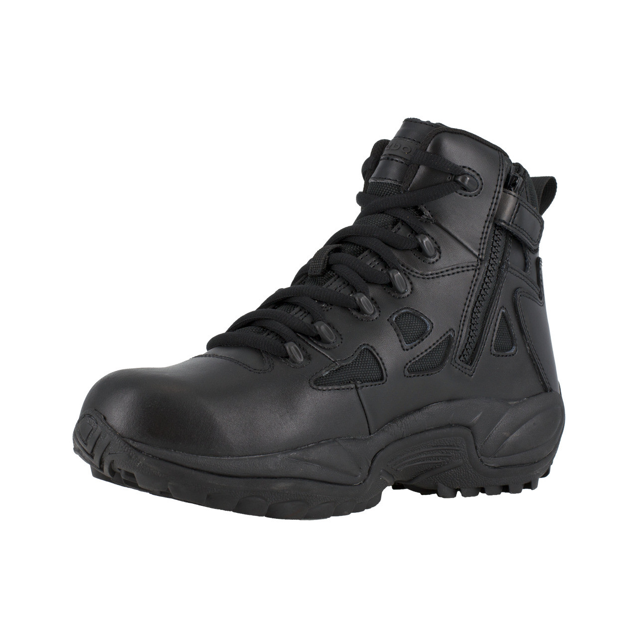REEBOK BLACK 6" STEALTH BOOT SIDE ZIP SOFT TOE BOOTS RB8688