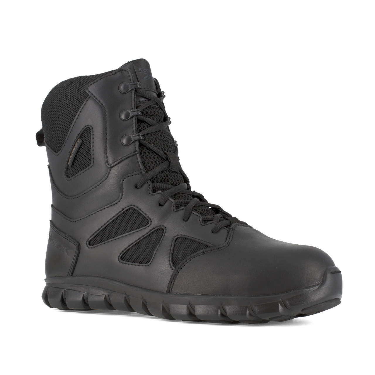 REEBOK SUBLITE CUSHION TACTICAL MEN'S 8" WATERPROOF SIDE ZIPPER BOOTS RB8807