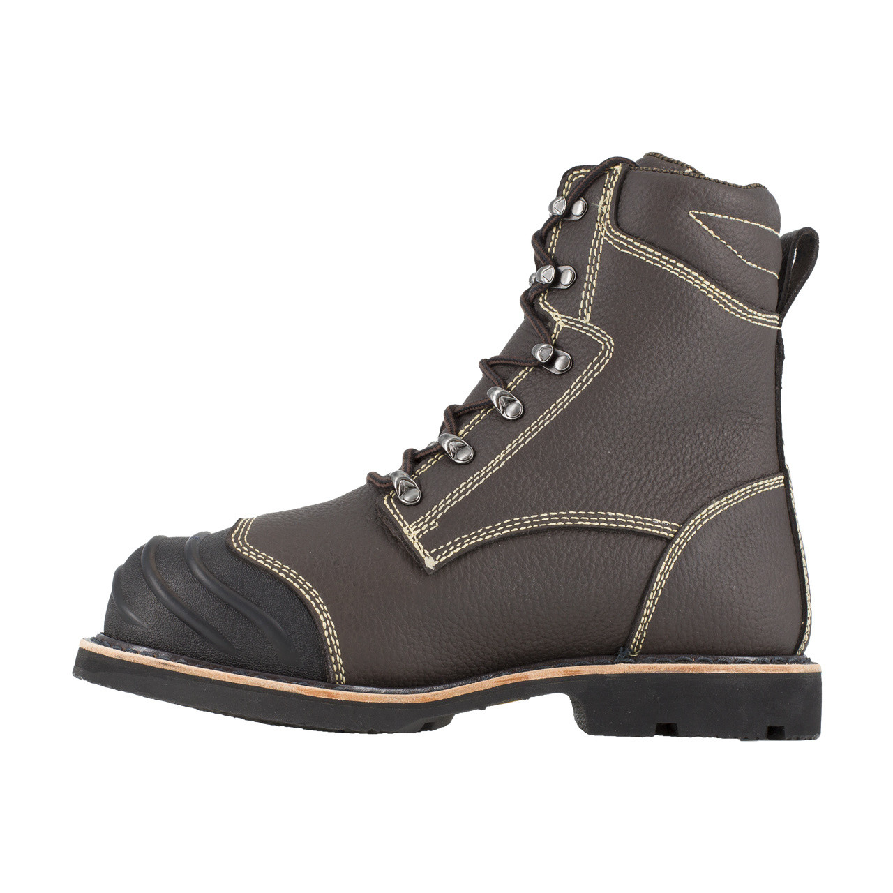 IRON AGE FORGEFIGHTER BROWN 8" SMELTER BOOT INT MET COMP TOE BOOTS IA0121