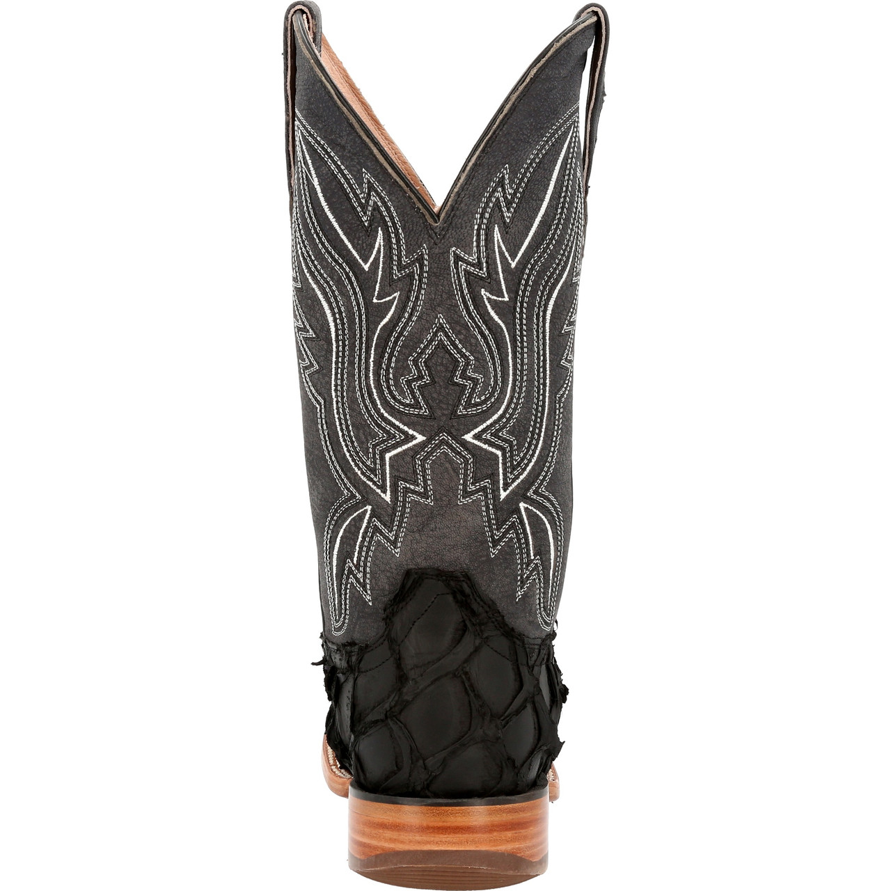 DURANGO® PREMIUM EXOTICS™ MATTE BLACK PIRARUCU WESTERN BOOTS DDB0381