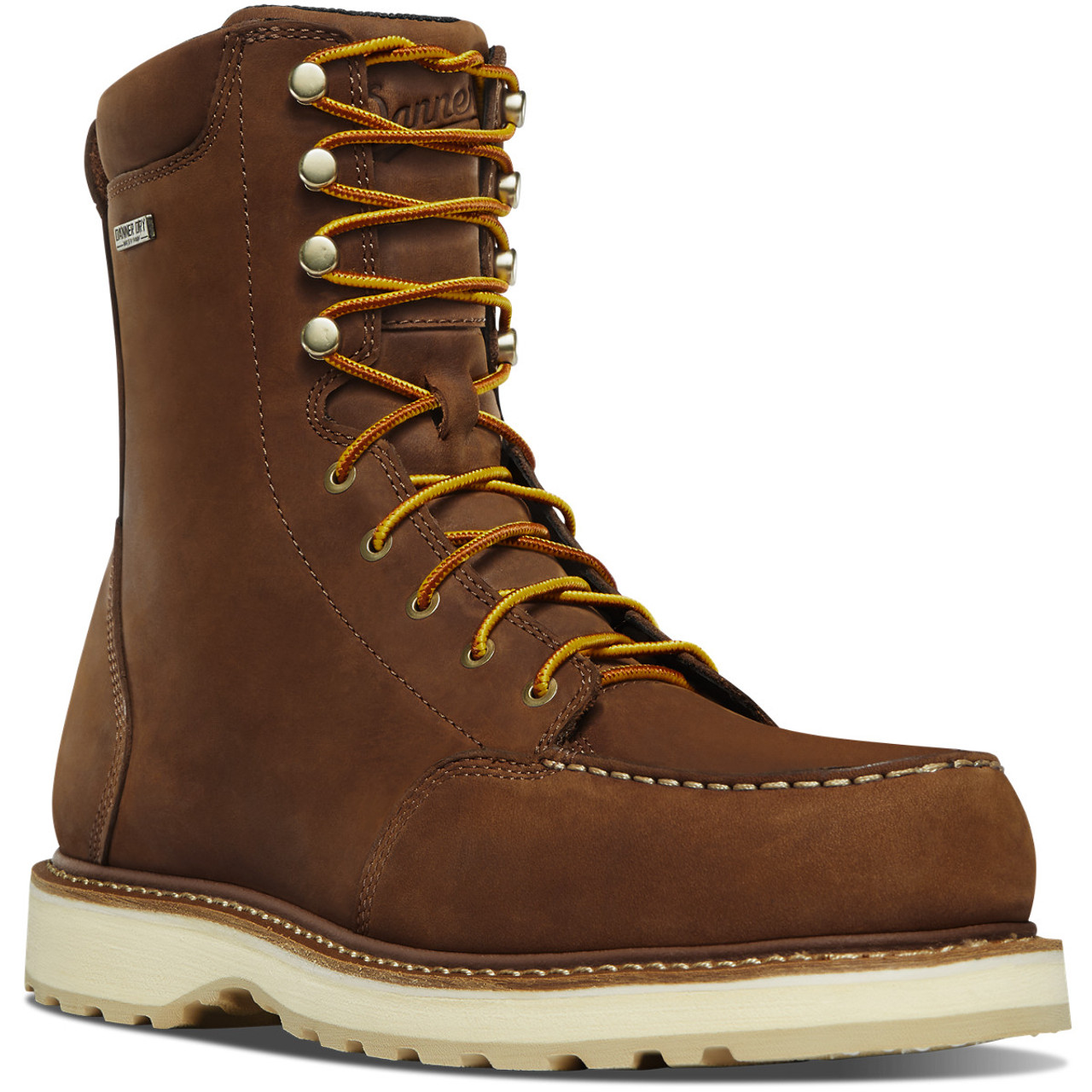 DANNER® CEDAR RIVER 8" BROWN ALUMINUM TOE WORK BOOTS 14303 