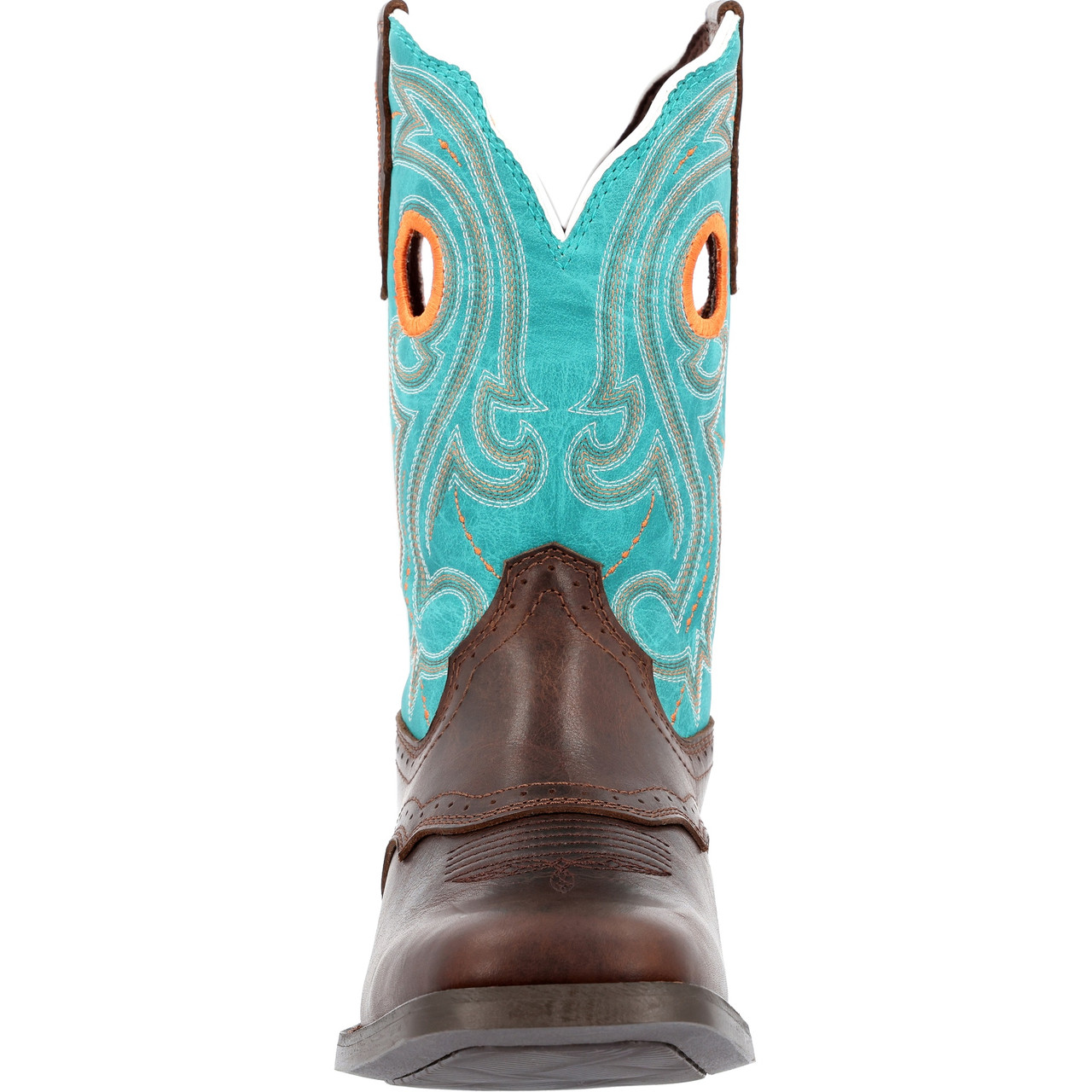 DURANGO® WESTWARD™ WOMEN'S HICKORY TURQUOISE WESTERN BOOTS DRD0446