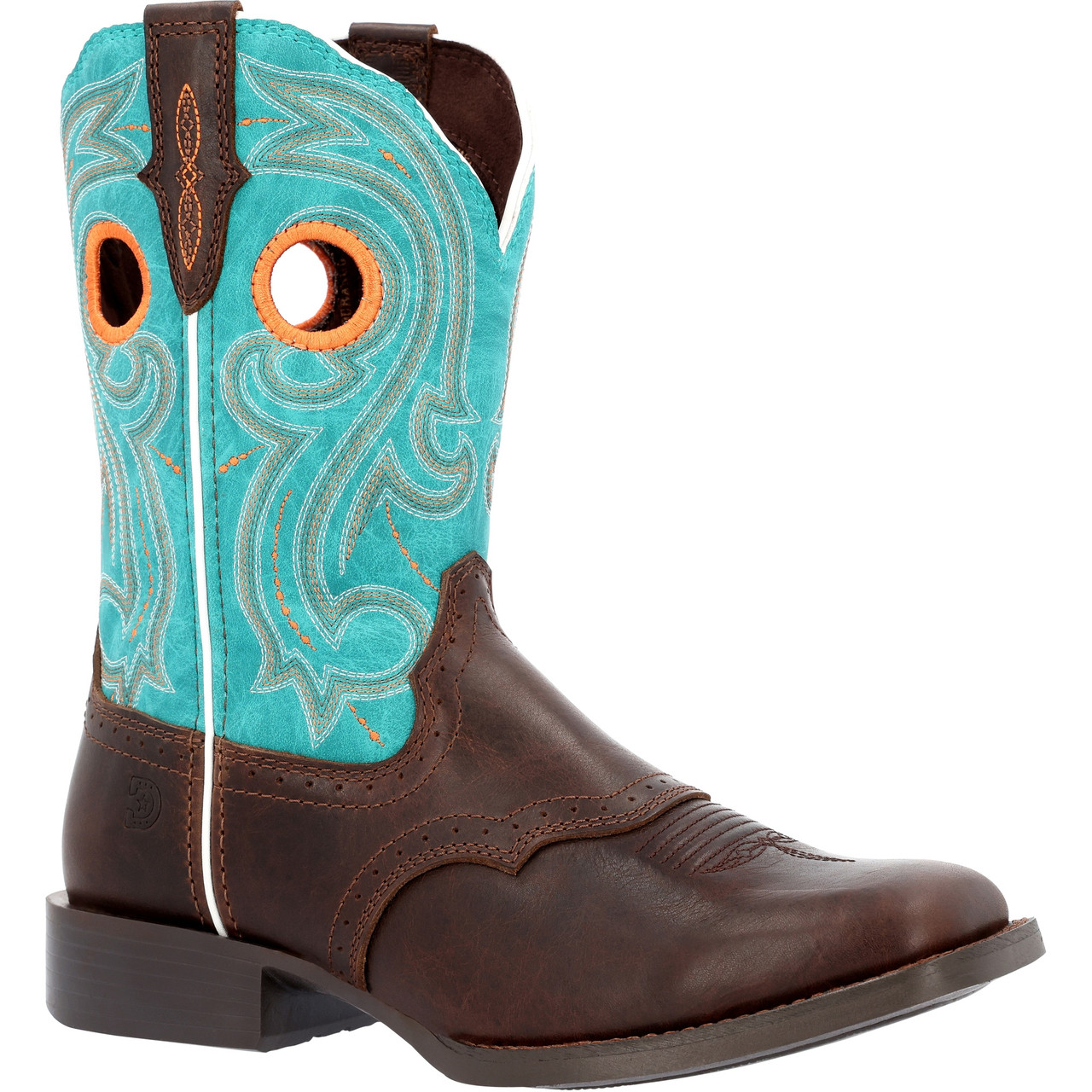 DURANGO® WESTWARD™ WOMEN'S HICKORY TURQUOISE WESTERN BOOTS DRD0446