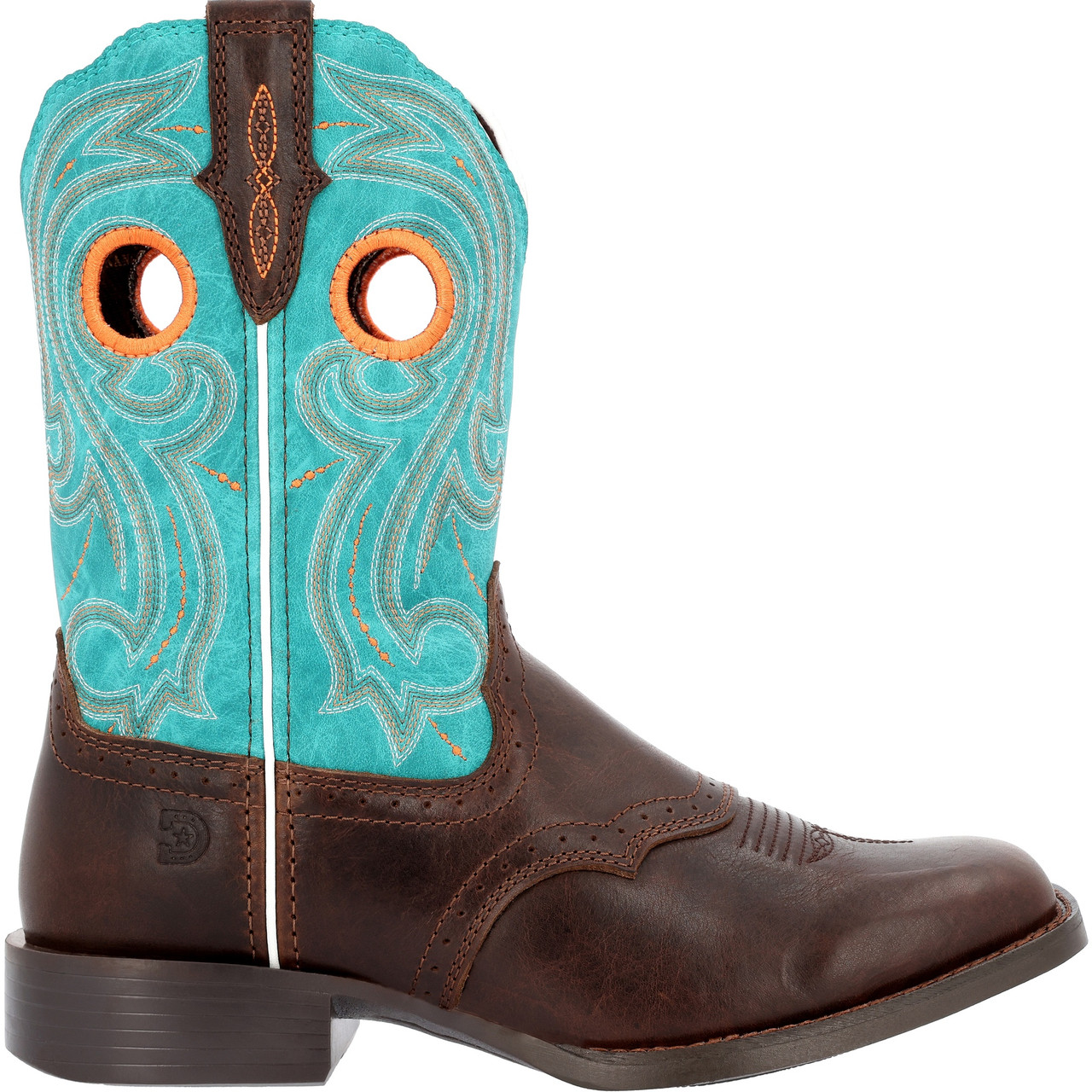 DURANGO® WESTWARD™ WOMEN'S HICKORY TURQUOISE WESTERN BOOTS DRD0446
