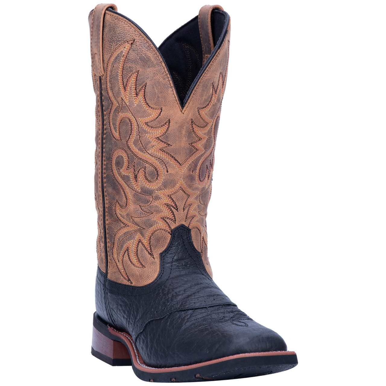 LAREDO TOPEKA 12" WESTERN  BOOTS 7824 / BLACK/TAN