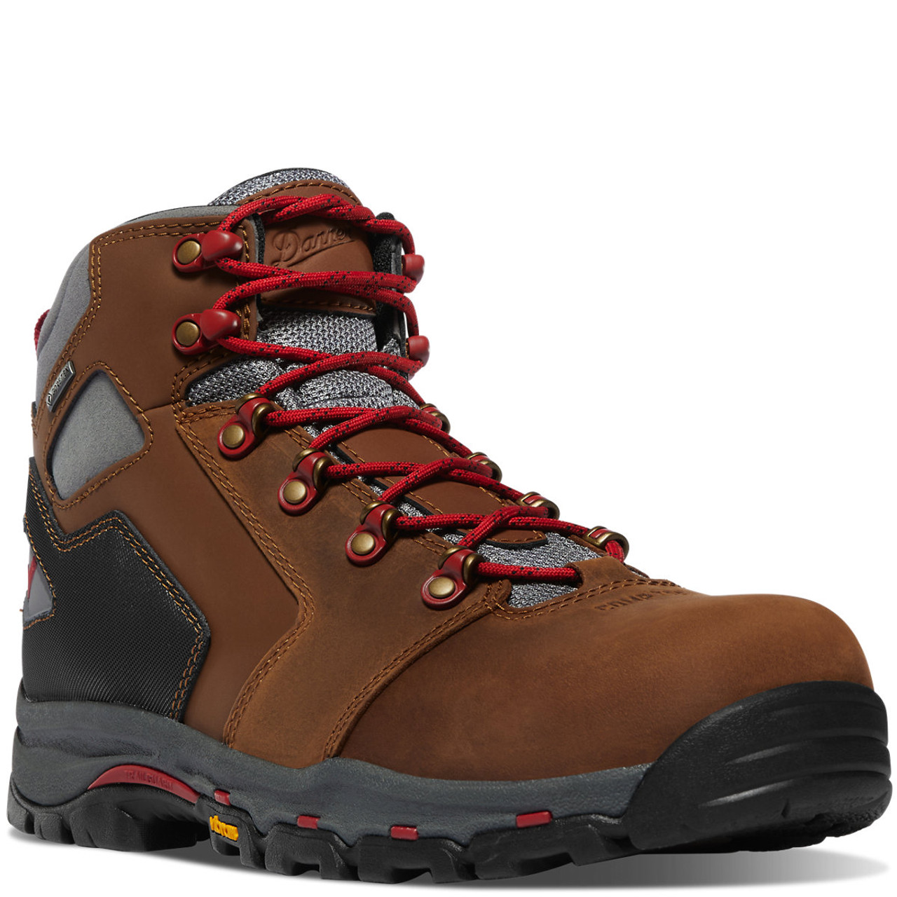 DANNER® VICIOUS MEN'S  4.5" BROWN/RED COMPOSITE TOE (NMT) WORK BOOTS 13882