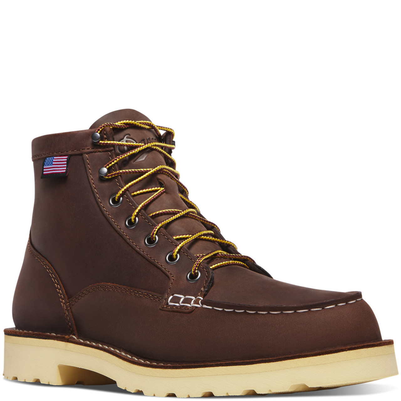 DANNER® BULL RUN MOC TOE MEN'S  6" BROWN HEEL WORK BOOTS 15590