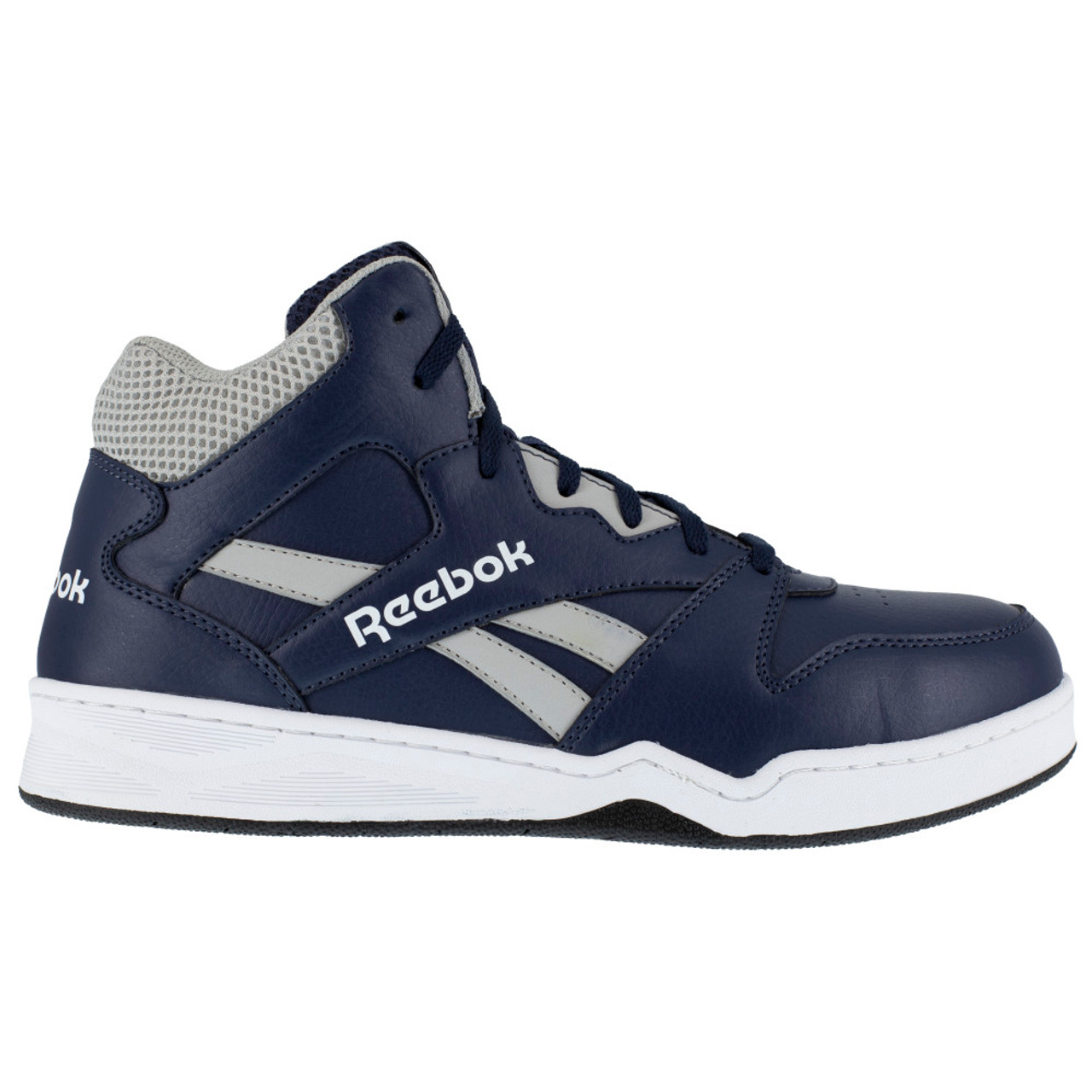 REEBOK BB4500 WORK MEN'S HIGH TOP SNEAKER NAVY/GREY BOOTS RB4133