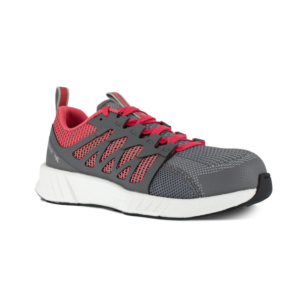 REEBOK FUSION FLEXWEAVE™ WORK WOMEN'S ATHLETIC SHOE GREY/RED BOOTS RB312