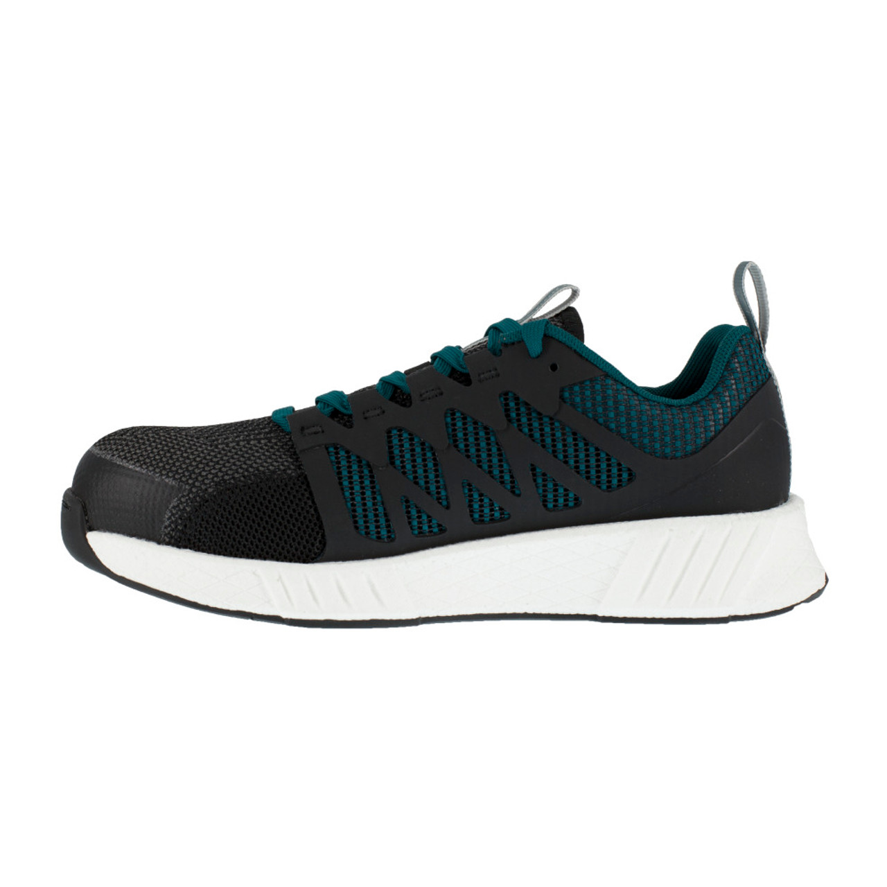 REEBOK FUSION FLEXWEAVE™ WORK WOMEN'S ATHLETIC SHOE TEAL/BLACK BOOTS RB314