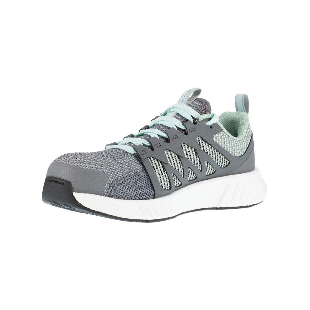 REEBOK FUSION FLEXWEAVE™ WORK WOMEN'S ATHLETIC SHOE GREY/MINT GREEN BOOTS RB316