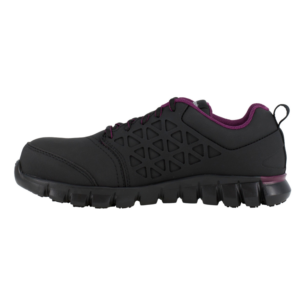 REEBOK SUBLITE CUSHION WORK WOMEN'S ATHLETIC SHOE BLACK PLUM BOOTS RB492