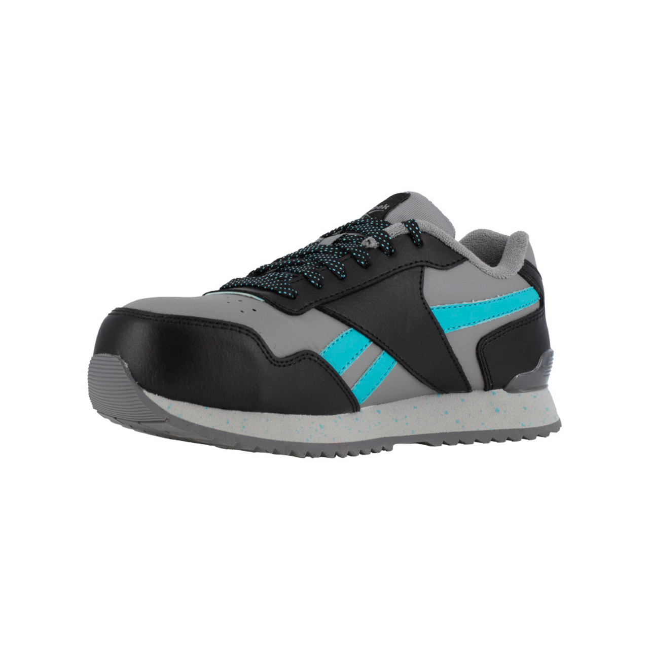 REEBOK HARMAN WORK WOMEN'S CLASSIC SNEAKER GREY/TEAL BOOTS RB982