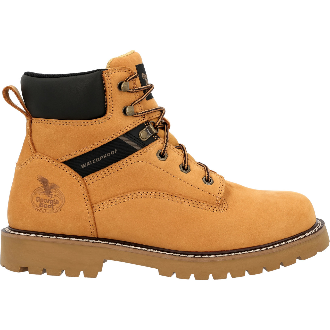 SUREWAY Mens Heavy Duty Composite Toe Waterproof Work Boots for Men-Full Grain Leather,6 in