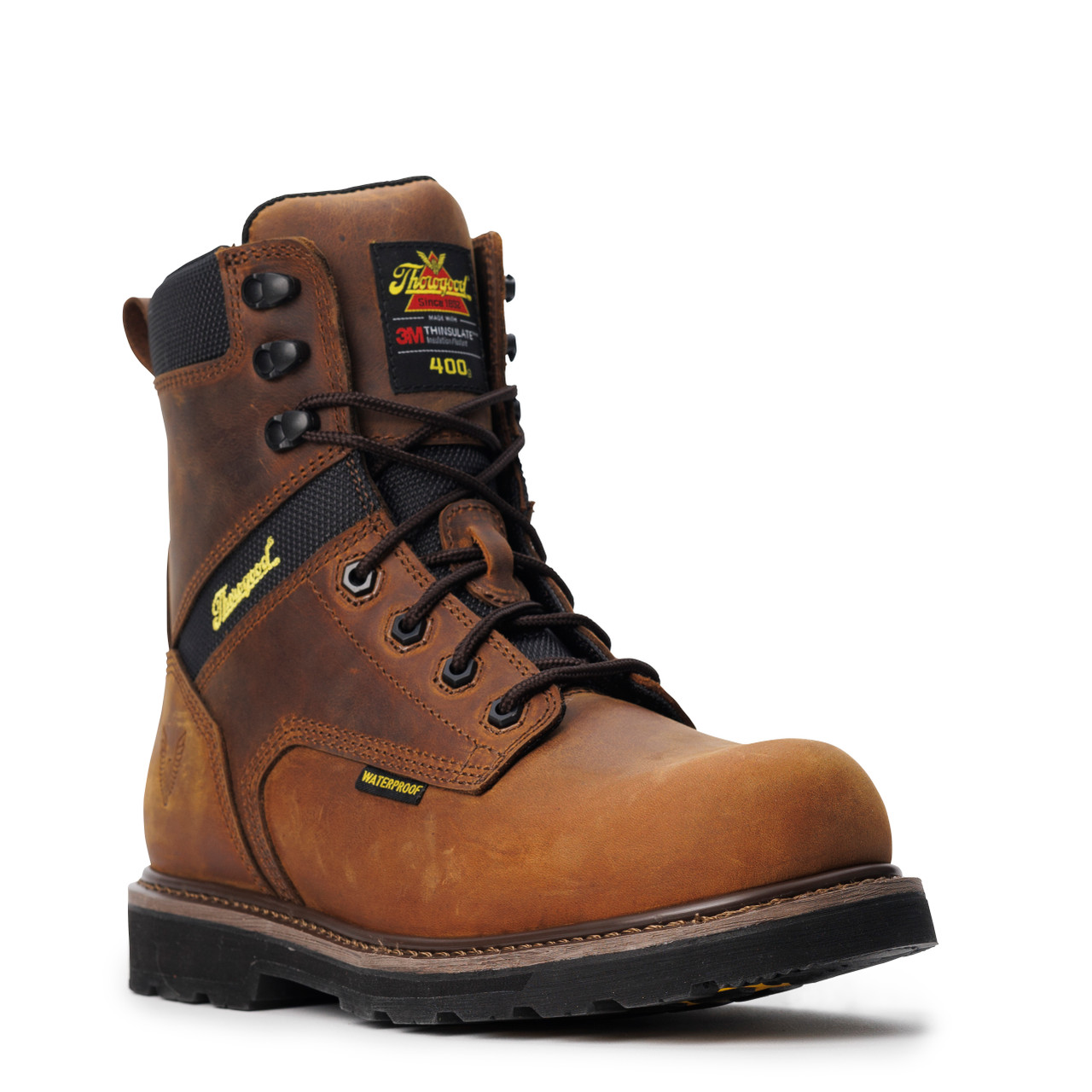 THOROGOOD JOBSITE SERIES 8″ CRAZY HORSE WP INSULATED SAFETY TOE BOOTS 804-4244