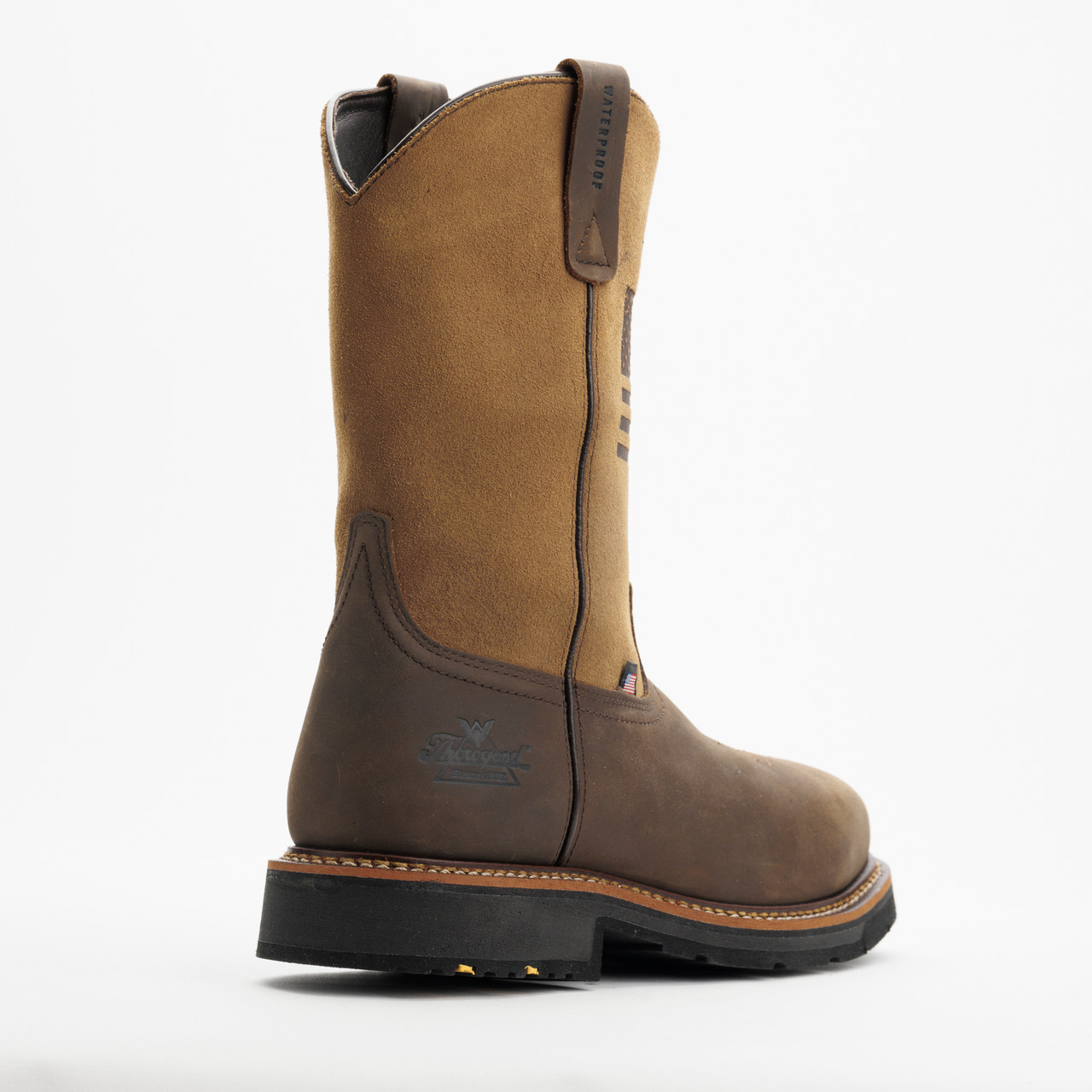 THOROGOOD WESTERN WORK WATERPROOF CRAZY HORSE/TAN 11″ SAFETY TOE BOOTS 804-4338