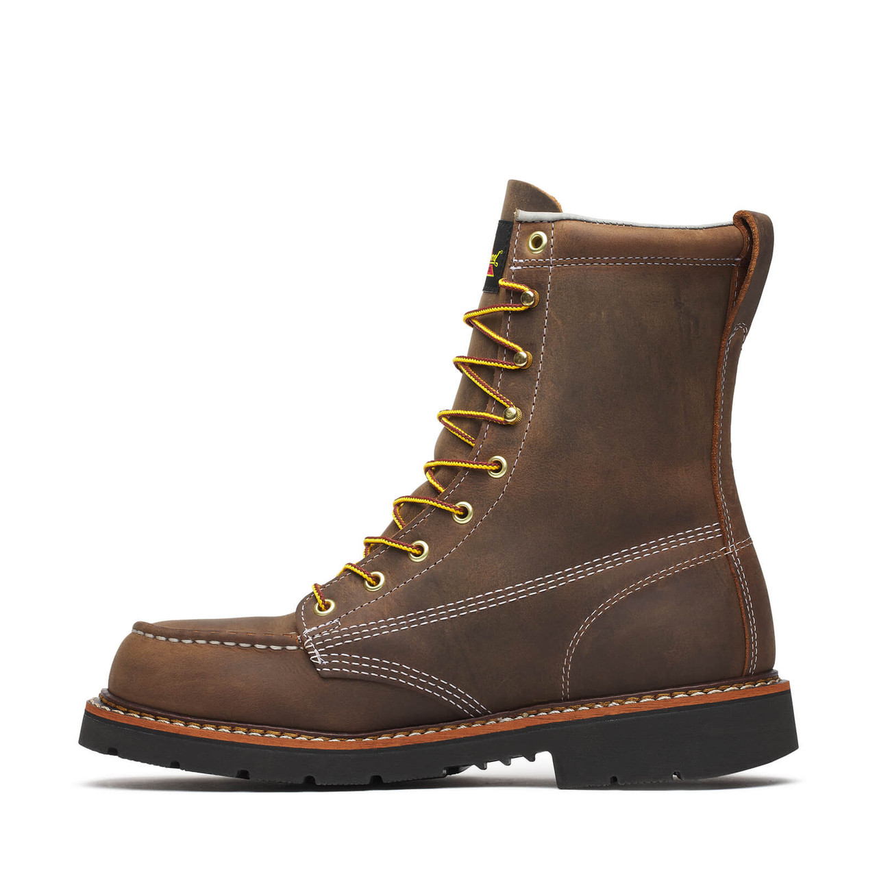 THOROGOOD AMERICAN HERITAGE 8″ CRAZY HORSE STEEL MOC TOE BLK WORK BOOTS 804-4398