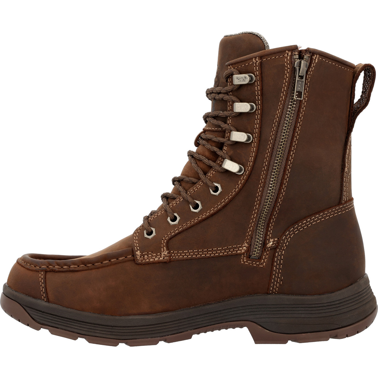 GEORGIA BOOT ATHENS SUPERLYTE 8" WATERPROOF SIDE-ZIP MOC TOE WORK BOOTS GB00724 GEORGIA BOOT ATHENS SUPERLYTE 8" WATERPROOF SIDE-ZIP MOC TOE WORK BOOTS GB00724