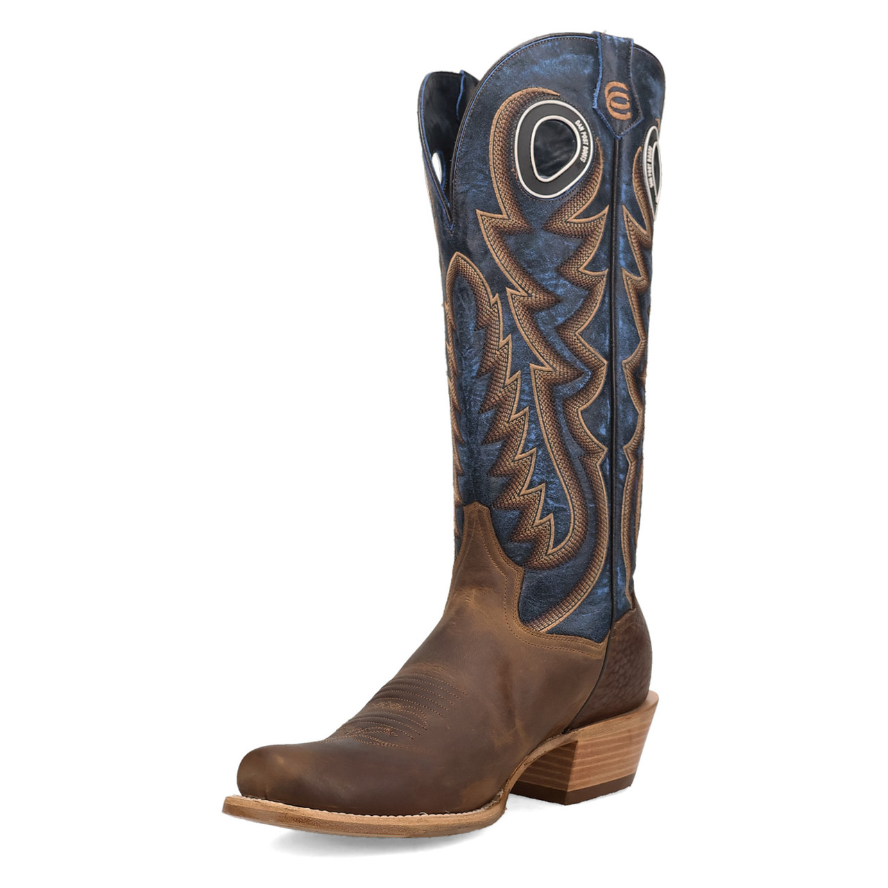 DAN POST BUCKY LEATHER TAN/BLUE MEN'S COWBOY BOOTS DP5195 DAN POST BUCKY LEATHER TAN/BLUE MEN'S COWBOY BOOTS DP5195
