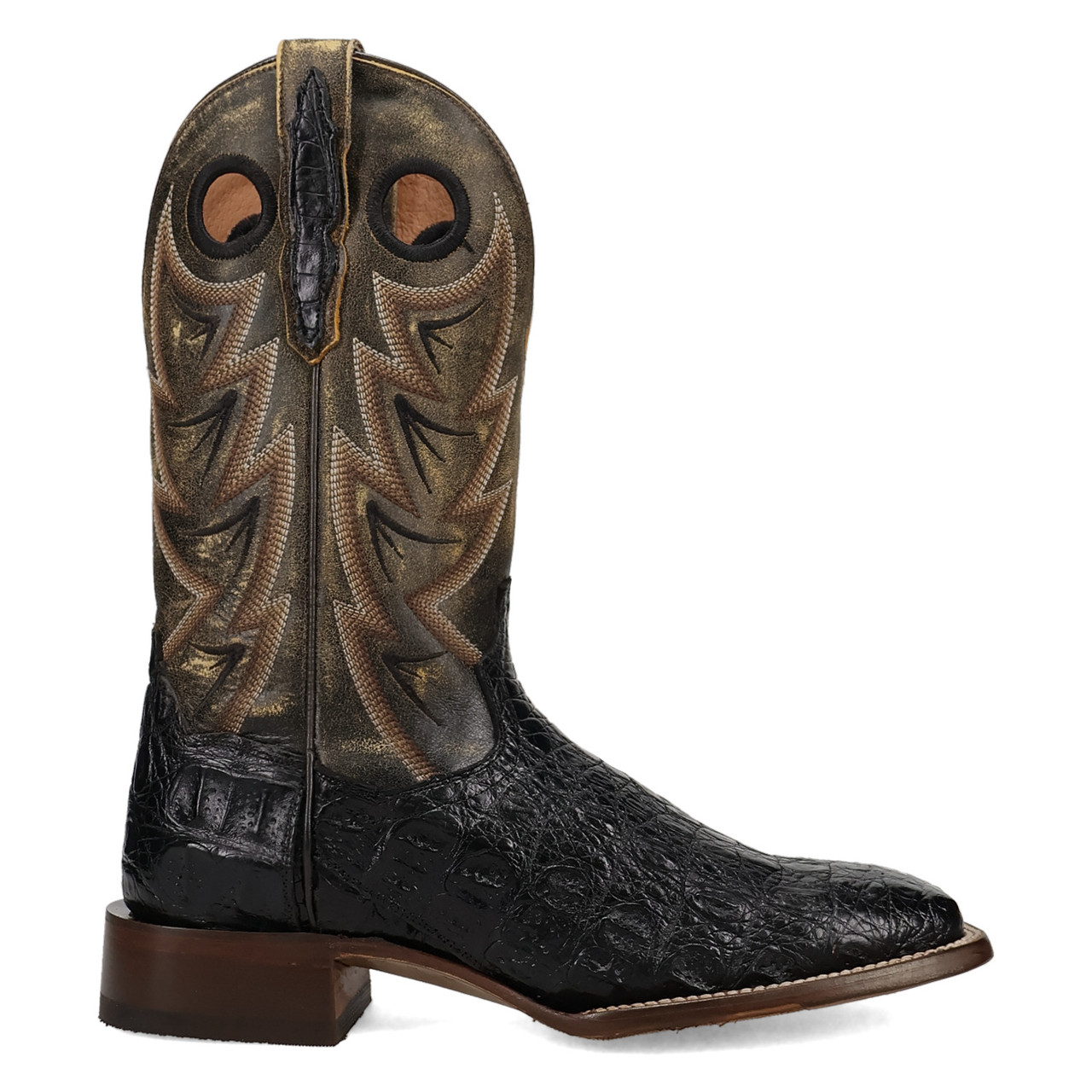 DAN POST MARSH CAIMAN BLACK/YELLOW MEN'S COWBOY BOOTS DP5240