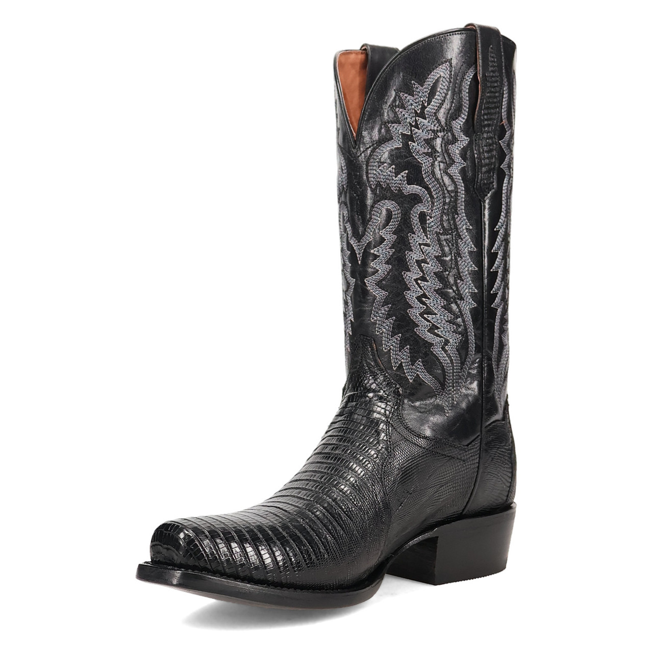 DAN POST RINGOLD LIZARD BLACK MEN'S COWBOY BOOTS DP7038