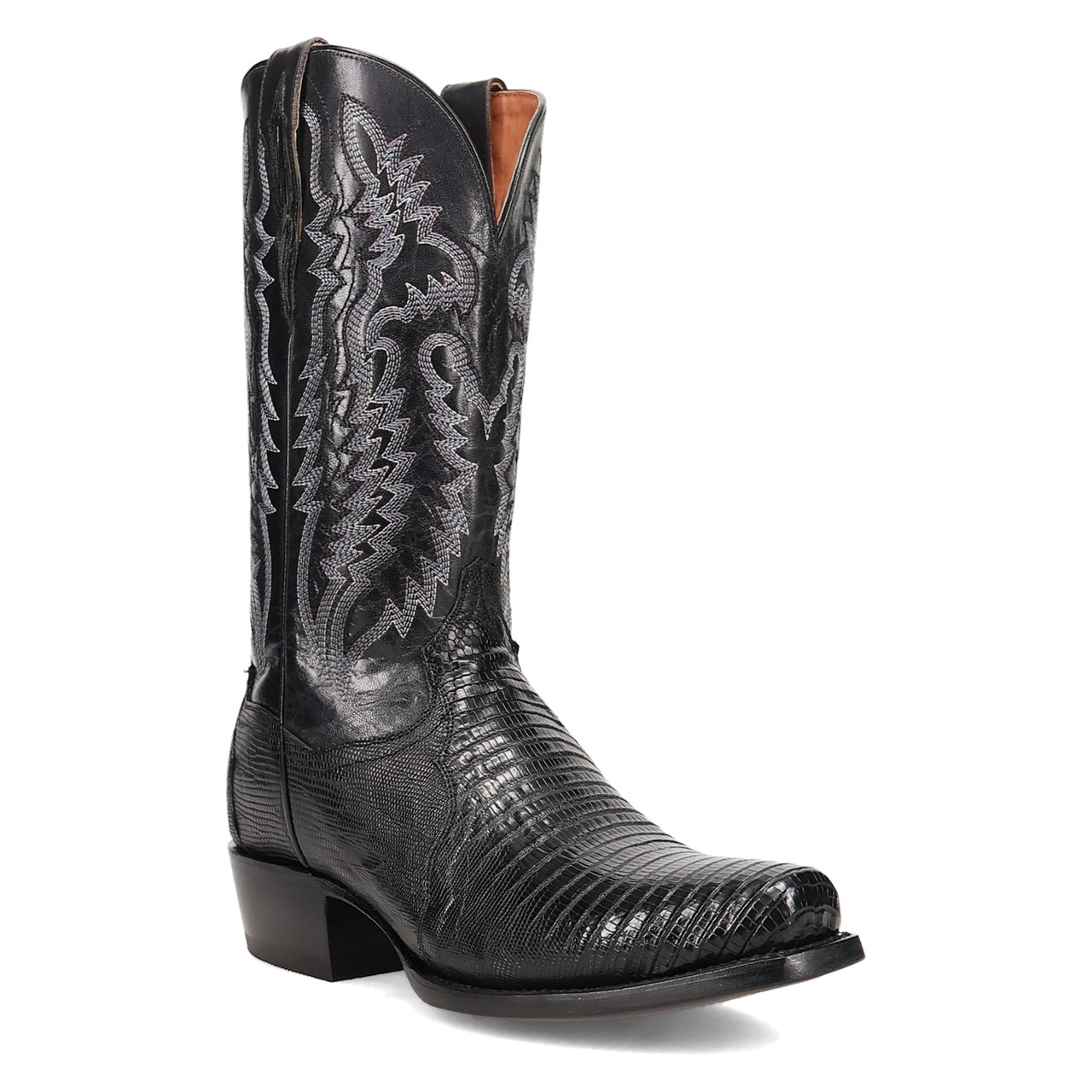 DAN POST RINGOLD LIZARD BLACK MEN'S COWBOY BOOTS DP7038