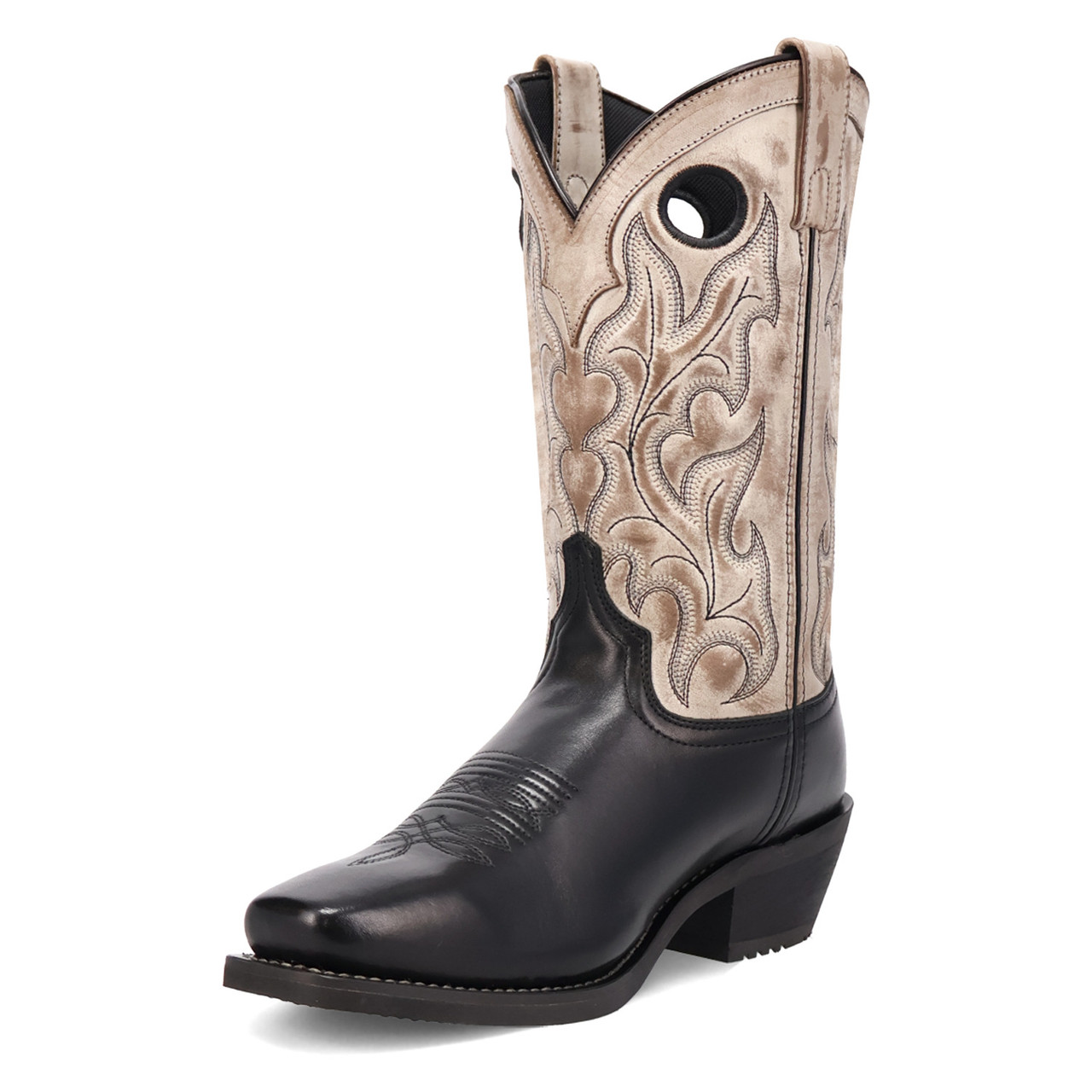 LAREDO WESTGATE LEATHER  BLACK/SMOKE MEN'S WESTERN BOOTS 70004