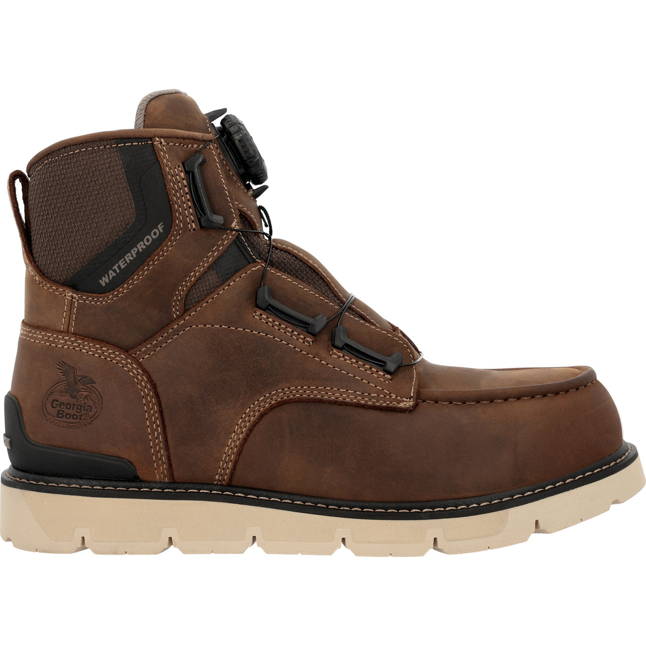 GEORGIA BOOT MEN'S CARBON FLEX WEDGE BOA MOC-TOE CARBON TOE BOOTS GB00729