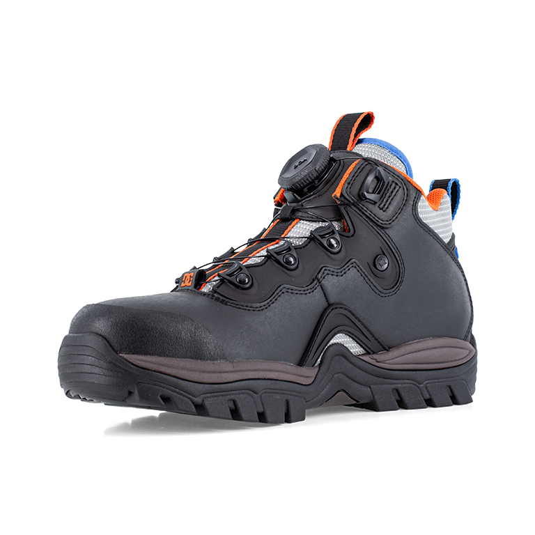 DC NAVIGATOR WORK MEN'S BLACK/ORANGE/LIGHT GRAY/BLUE HIGH TOP BOA® BOOTS DC60702