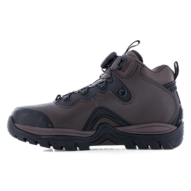 DC NAVIGATOR WORK MEN'S BROWN/BLACK HIGH TOP BOA® FIT SYSTEM BOOTS DC60703