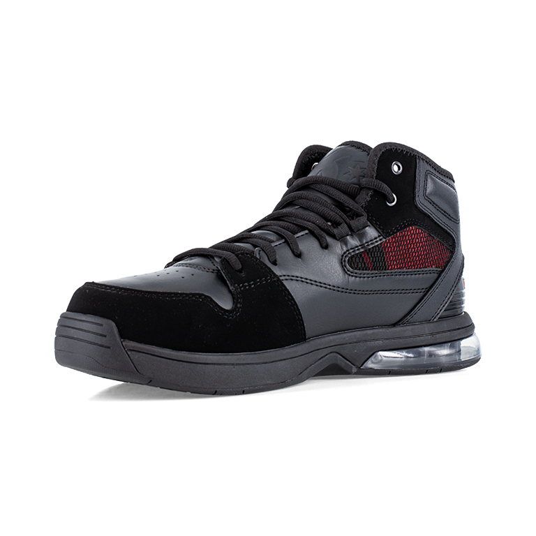 DC VERSATILE WORK MEN'S BLACK/RED HIGH TOP INTERNAL MET GUARD BOOTS DC60810