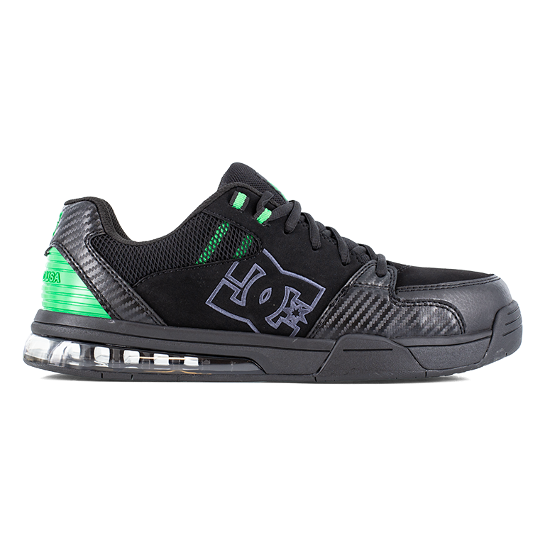 DC VERSATILE WORK MEN'S BLACK/GREEN SHOE BOOTS DC60802