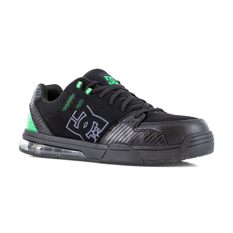 DC VERSATILE WORK MEN'S BLACK/GREEN SHOE BOOTS DC60802