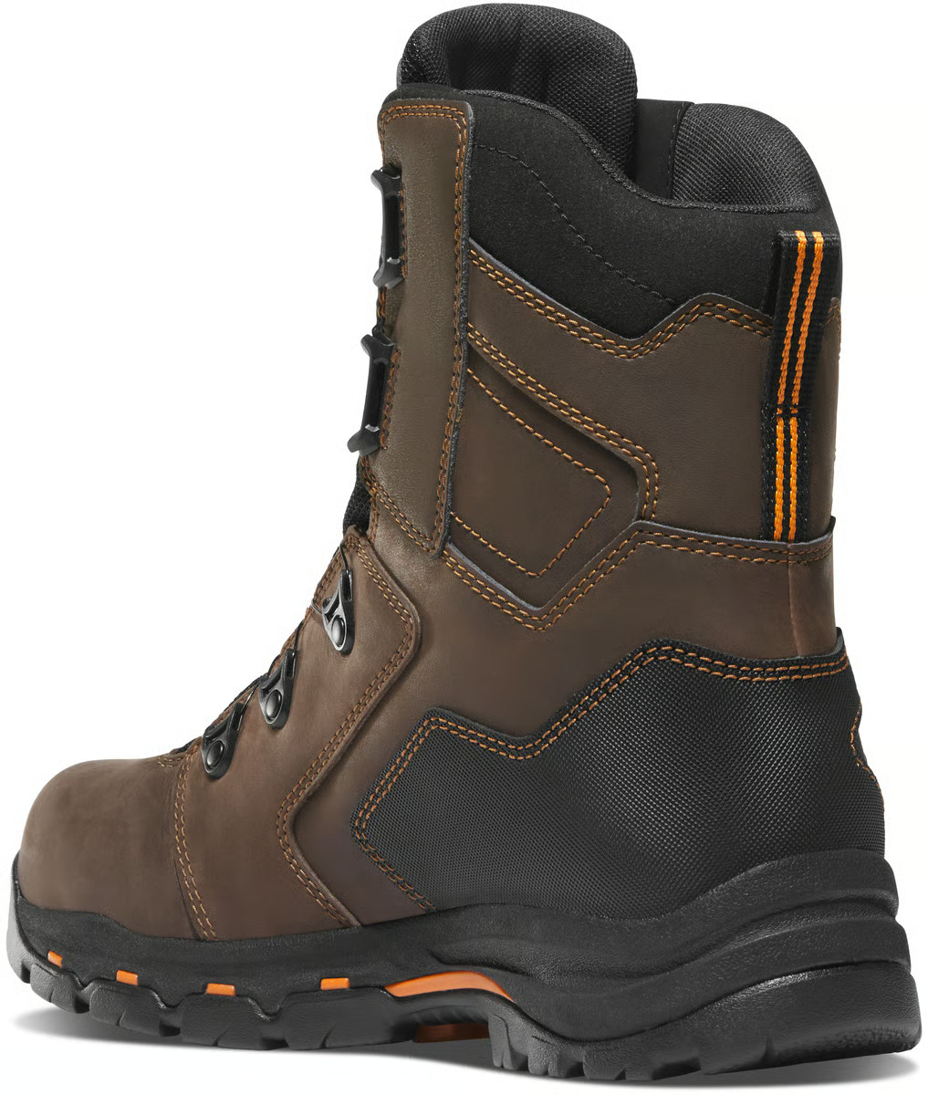 DANNER® VICIOUS BOA MEN'S 8" BROWN/ORANGE COMPOSITE TOE (NMT) WORK BOOTS 13801