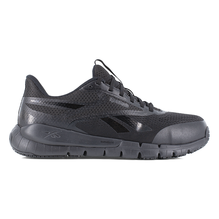 REEBOK FLEX TRAINER WORK ELEVATED EASE ON/OFF WOMEN'S ATHLETIC SHOE BLACK/GRAY BOOTS RB121