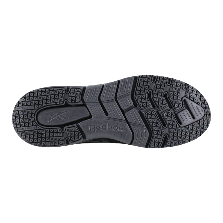 REEBOK FLEX TRAINER WORK ELEVATED EASE ON/OFF WOMEN'S ATHLETIC SHOE BLACK/GRAY BOOTS RB121